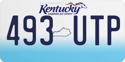 KY license plate 493UTP