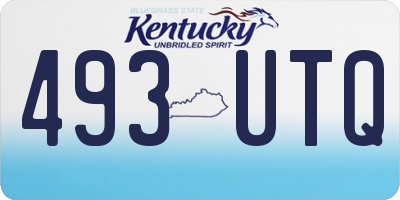 KY license plate 493UTQ