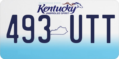 KY license plate 493UTT