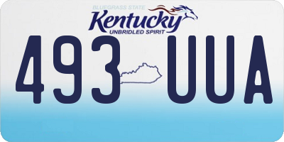 KY license plate 493UUA