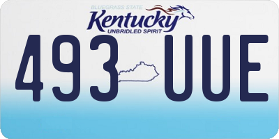 KY license plate 493UUE