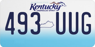 KY license plate 493UUG