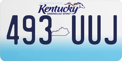 KY license plate 493UUJ