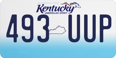 KY license plate 493UUP