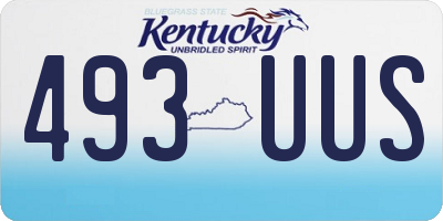 KY license plate 493UUS