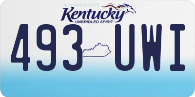 KY license plate 493UWI