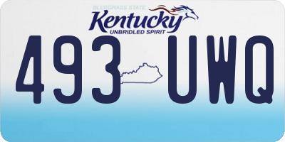 KY license plate 493UWQ