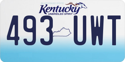 KY license plate 493UWT