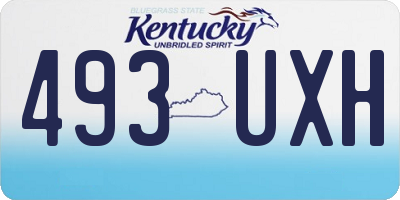 KY license plate 493UXH