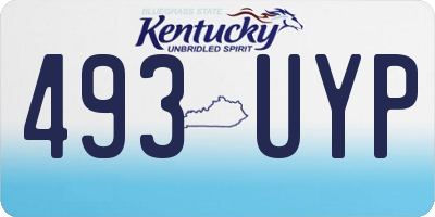 KY license plate 493UYP