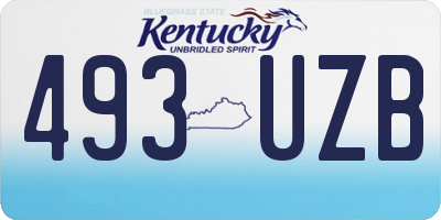 KY license plate 493UZB