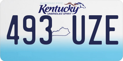KY license plate 493UZE