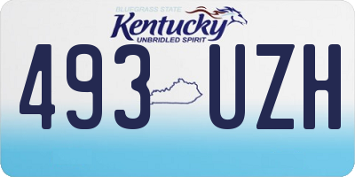 KY license plate 493UZH