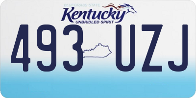 KY license plate 493UZJ