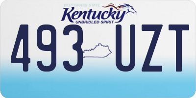 KY license plate 493UZT