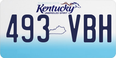 KY license plate 493VBH