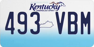 KY license plate 493VBM