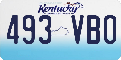 KY license plate 493VBO
