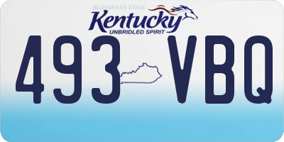 KY license plate 493VBQ