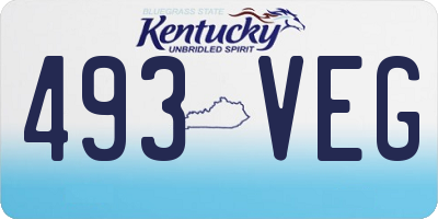 KY license plate 493VEG