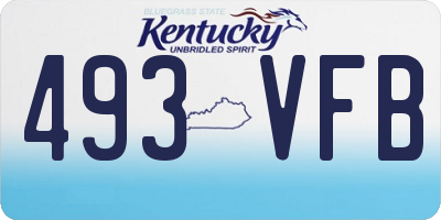 KY license plate 493VFB