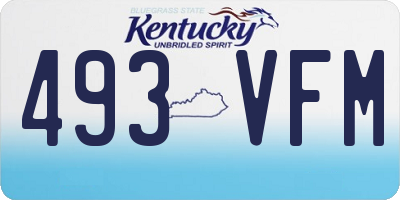 KY license plate 493VFM