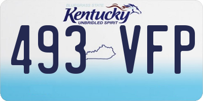 KY license plate 493VFP