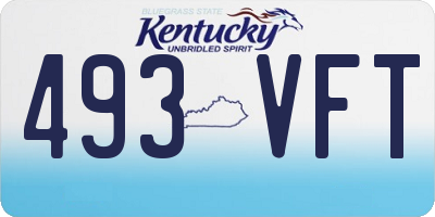 KY license plate 493VFT