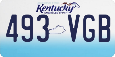 KY license plate 493VGB