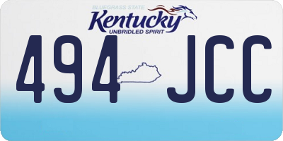 KY license plate 494JCC