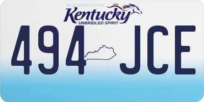 KY license plate 494JCE
