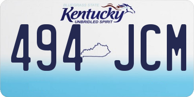 KY license plate 494JCM