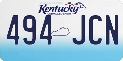 KY license plate 494JCN