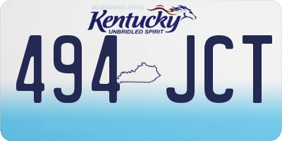 KY license plate 494JCT