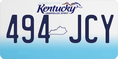 KY license plate 494JCY