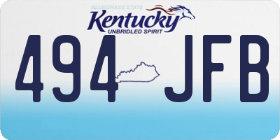 KY license plate 494JFB