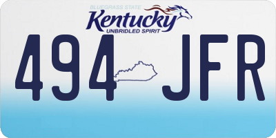 KY license plate 494JFR