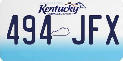 KY license plate 494JFX