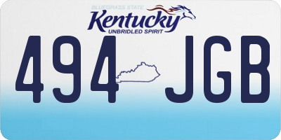 KY license plate 494JGB