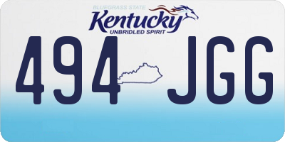 KY license plate 494JGG