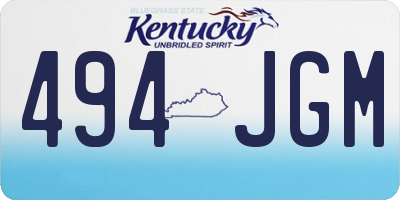 KY license plate 494JGM
