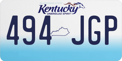 KY license plate 494JGP