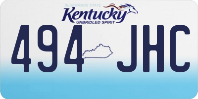 KY license plate 494JHC