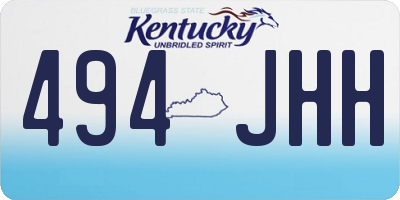 KY license plate 494JHH