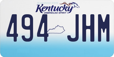 KY license plate 494JHM