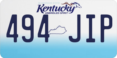 KY license plate 494JIP