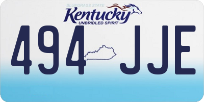 KY license plate 494JJE