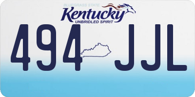 KY license plate 494JJL