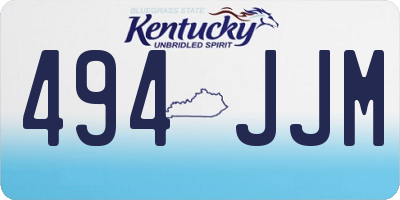 KY license plate 494JJM