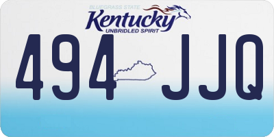 KY license plate 494JJQ